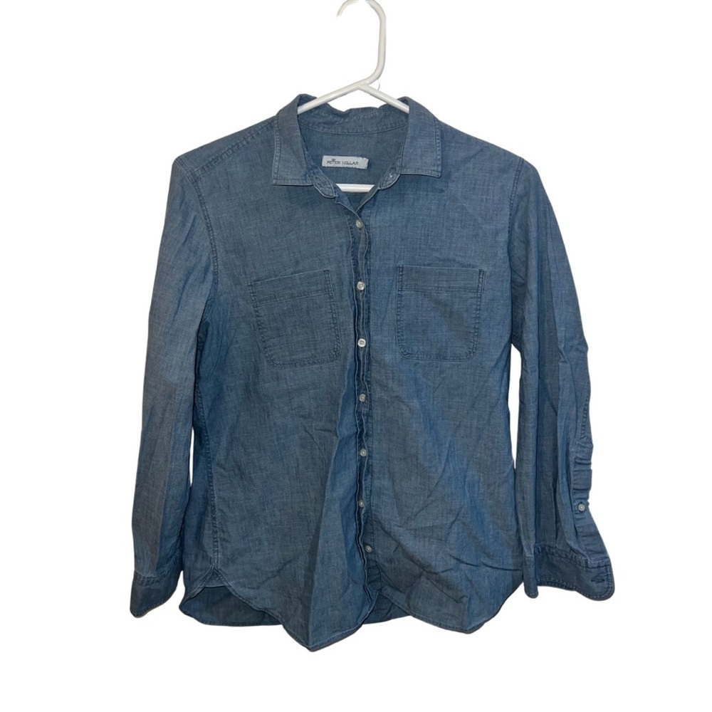 Peter Millar Blue Button Down Shirt M